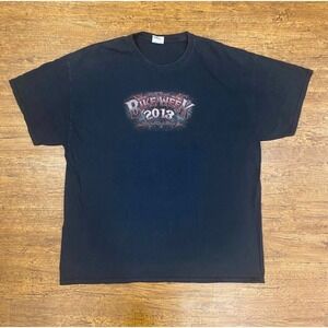 World Famous Bike Week 2013 Daytona Beach Double Sided‎ Black Graphic T-Shirt XL